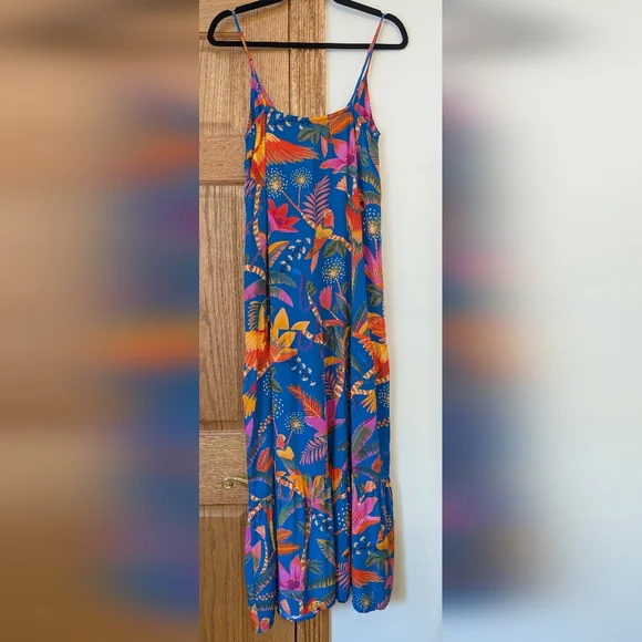 FLAWED (Side Tear) Farm Rio Macaw Party Coverup Small - Picture 3 of 11